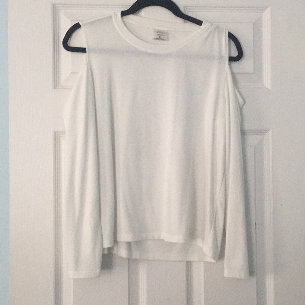 Varley Long Sleeve white Cutout Top
